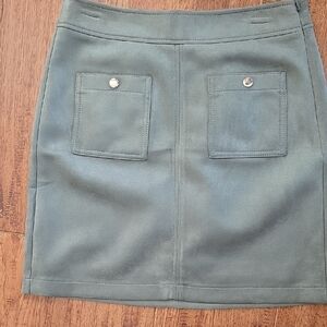 Loft Olive Green Suede Skirt